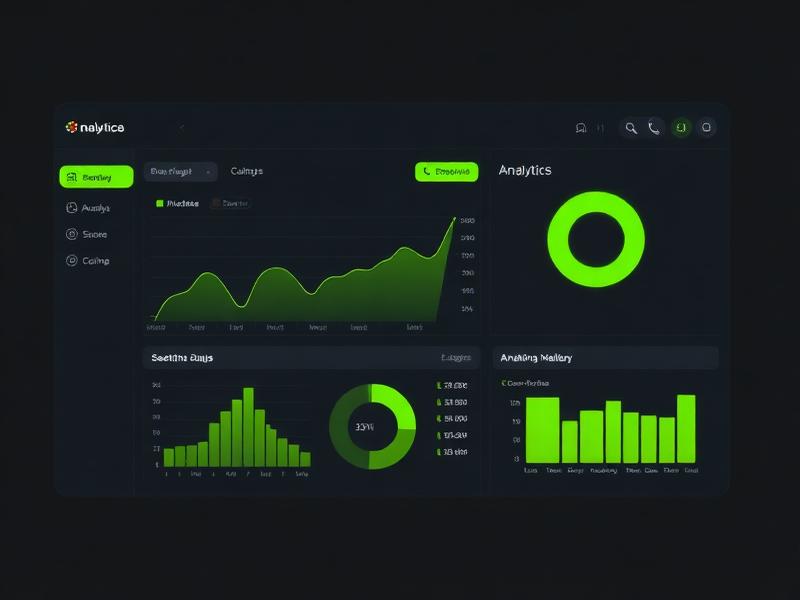 Analytics dashboard used to plan a small-business website design project